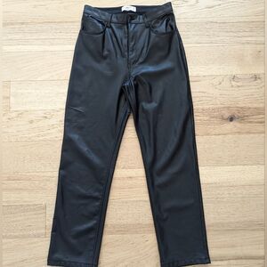 Abercrombie and Fitch 90s Straight Ultra High Rise Faux Leather Pants